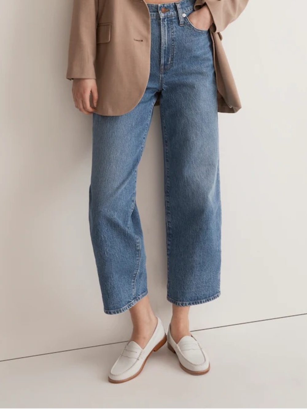 Madewell | The Petite Perfect Vintage Wide-Leg Crop Jean in Cresslow Wash